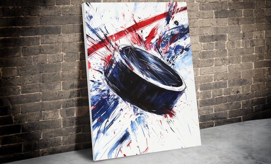 Hockey Art, Hockey Gift, Hockey Canvas, Hockey Watercolor, Hockey  Painting, Hockey Decor