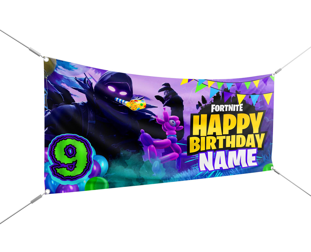 Fort Gaming Birthday Banner