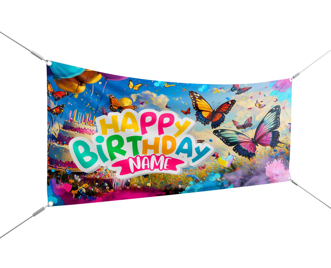 Butterfly Birthday Banner - Butterfly Birthday Party Decor