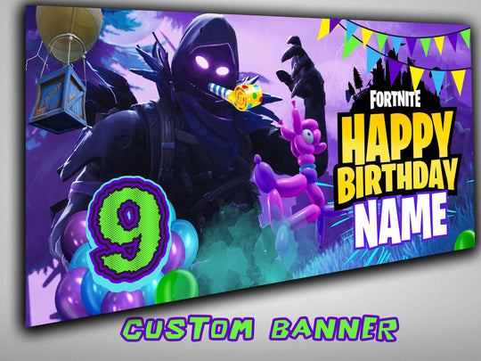 Fort Gaming Birthday Banner