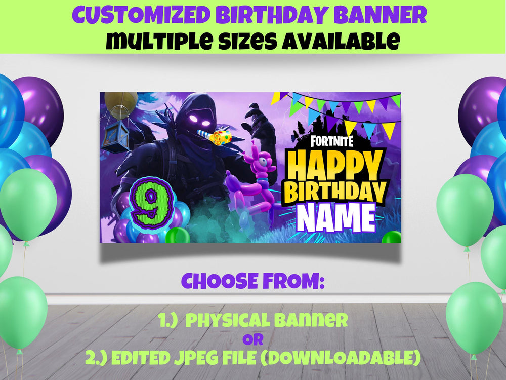 Fort Gaming Birthday Banner