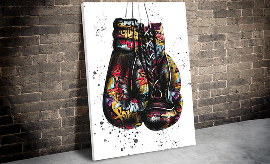 Boxing Gloves Canvas, Boxing Gift, Motivational Canvas, Hustle, Gym Art, Office Art, MMA Art, MMA Gift, Canvas Print, Hustler, Poster