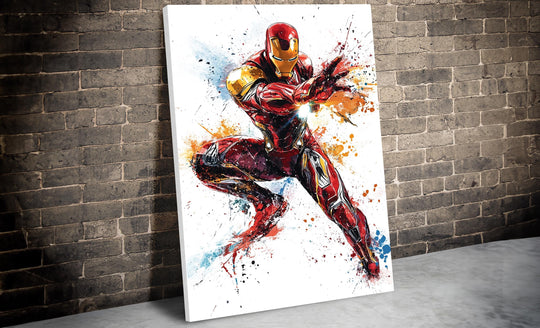 Ironman Watercolor Canvas, Ironman Gift, Ironman Poster, Ironman Art, Tony Stark Canvas, Tony Start Art, Tony Stark Poster, Superhero Art