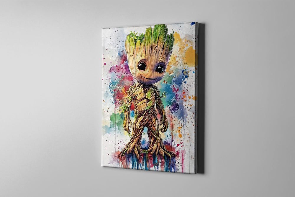 Groot Watercolor Canvas, Groot Gift, Groot Poster, Groot Art, Avengers Canvas, Avengers Art, Avengers Poster, Avengers Art