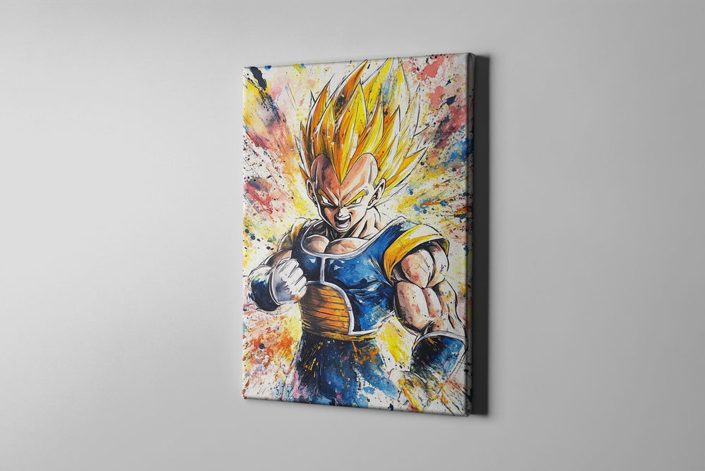 Vegeta Watercolor Canvas, Vegeta Gift, Vegeta Poster, Dragonball Poster, Dragonball Art, Dragonball Canvas