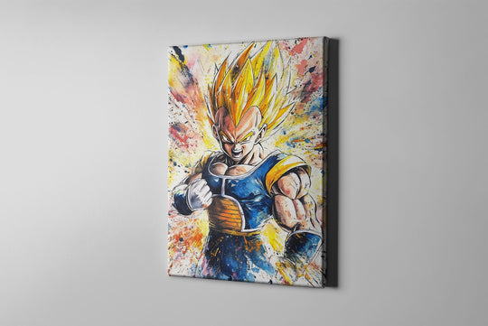 Vegeta Watercolor Canvas, Vegeta Gift, Vegeta Poster, Dragonball Poster, Dragonball Art, Dragonball Canvas