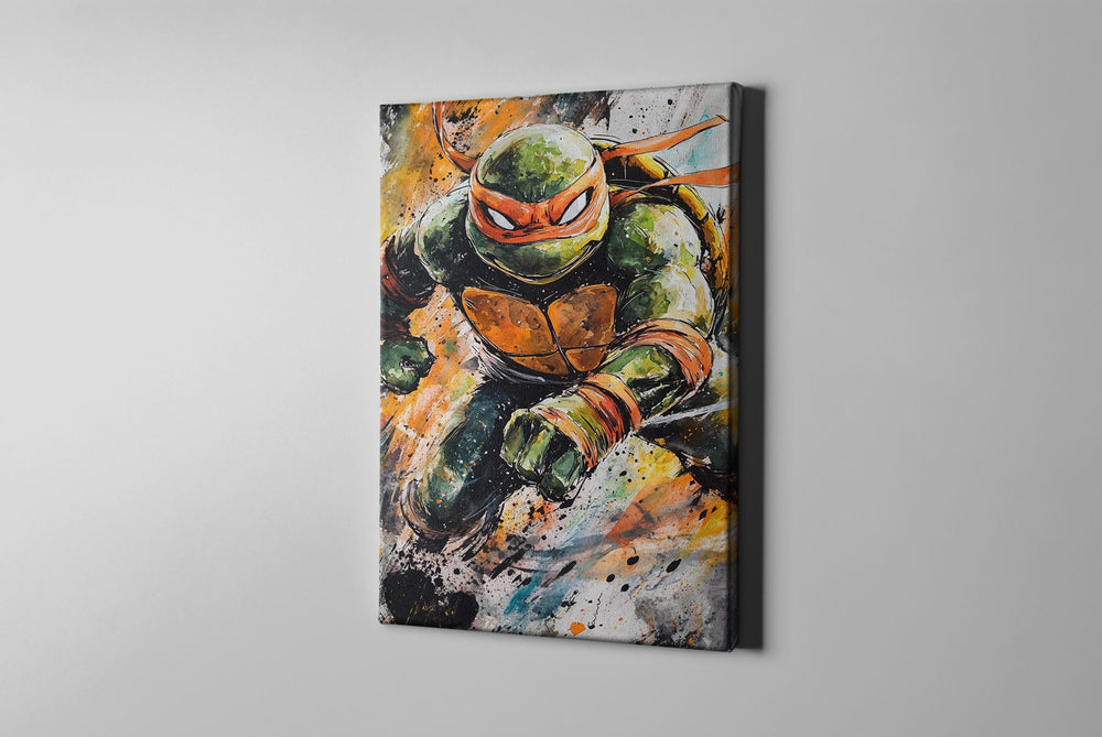 Fan Art, Michaelangelo Art, Turtles Gift, Turtles Poster, Michaelangelo Poster, Turtles Fan Art, Turtles Canvas, Watercolor