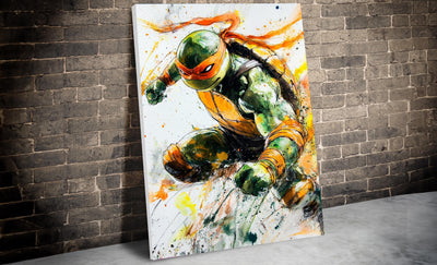 Fan Art, Michaelangelo Art, Turtles Gift, Turtles Poster, Michaelangelo Poster, Turtles Fan Art, Turtles Canvas, Watercolor