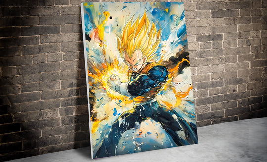 Vegeta Watercolor Canvas, Vegeta Gift, Vegeta Poster, Dragonball Poster, Dragonball Art, Dragonball Canvas, Dbz Gift