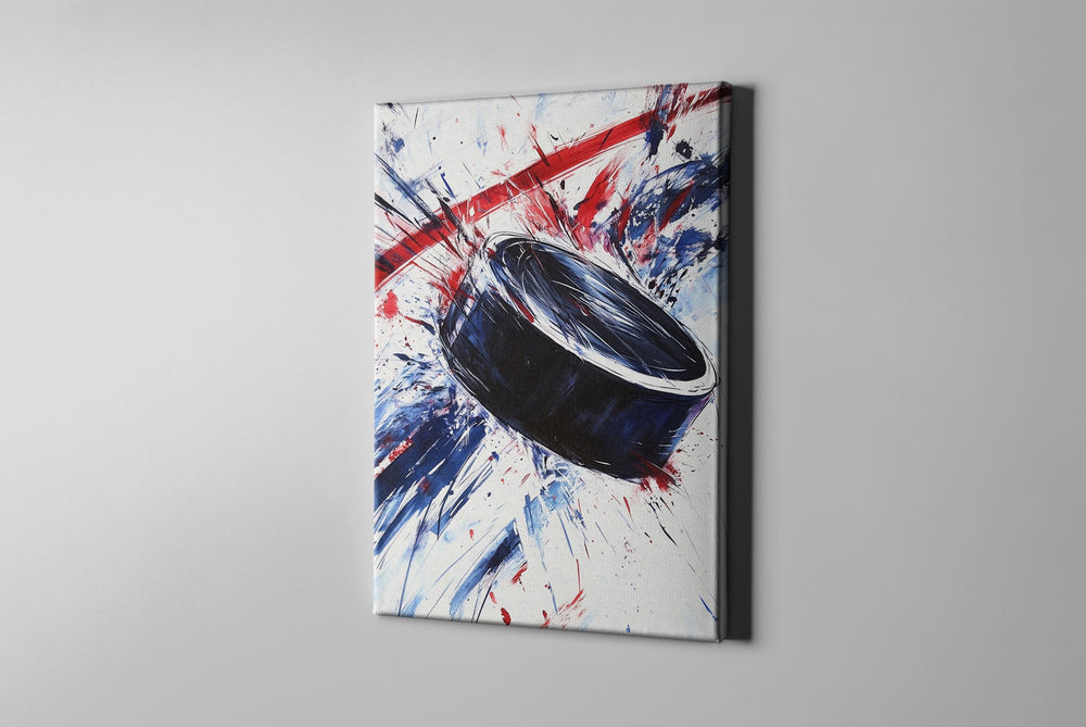 Hockey Art, Hockey Gift, Hockey Canvas, Hockey Watercolor, Hockey  Painting, Hockey Decor