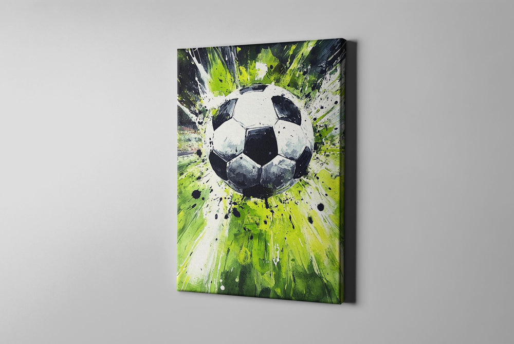 Soccer Art, Soccer Gift, Soccer Canvas, Soccer Watercolor, Soccer Painting, Soccer Decor