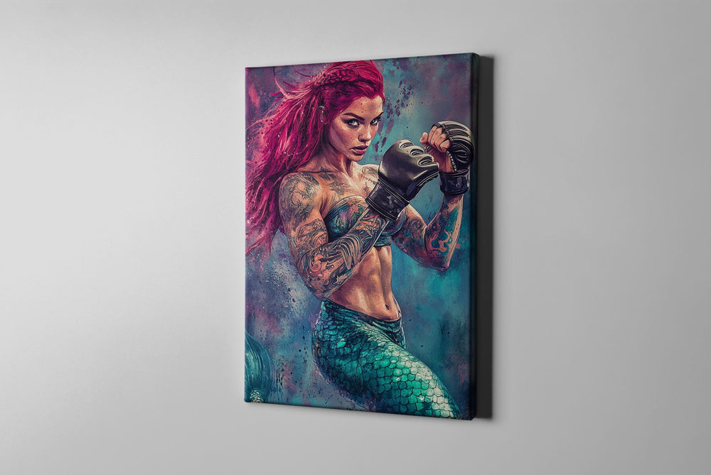 Ariel Canvas, Tattooed Princess, Fitness Motivational Art, Gym Motivation Art, Womens Boxing, Womens MMA