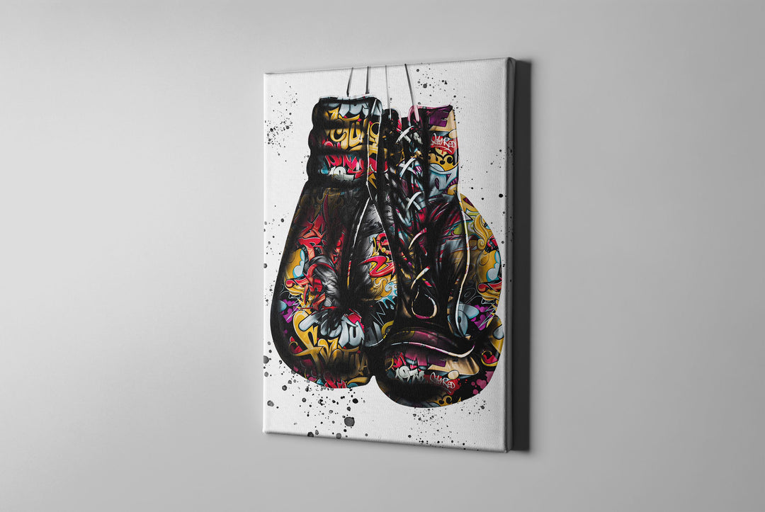 Boxing Gloves Canvas, Boxing Gift, Motivational Canvas, Hustle, Gym Art, Office Art, MMA Art, MMA Gift, Canvas Print, Hustler, Poster