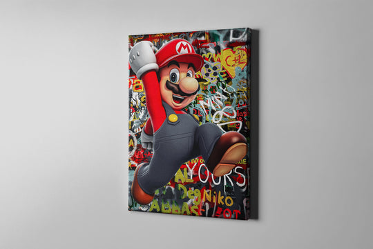 Super Mario Art, Video Game Gift, Video Game Art, Video Game Poster, Mario Poster, Mario Gift, Mario Canvas