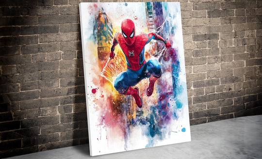 Spiderman Watercolor Art, Spiderman Gift, Superhero Art, Spiderman Poster, Superhero Poster,  Spiderman Canvas