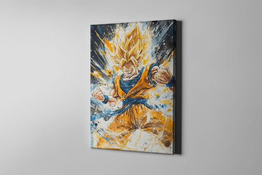 Goku Watercolor Canvas, Goku Gift, Goku Poster, Dragonball Poster, Dragonball Art, Dragonball Canvas, Super Saiyan Goku