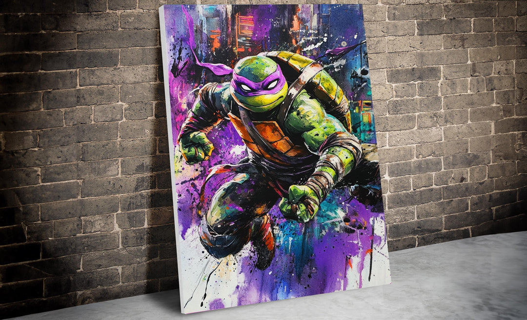 Fan Art, 4 Pieces, Raphael Art, Turtles Gift, Turtles Poster, Raphael Poster, Turtles Canvas, Watercolor, Leonardo, Michaelangelo, Donatello