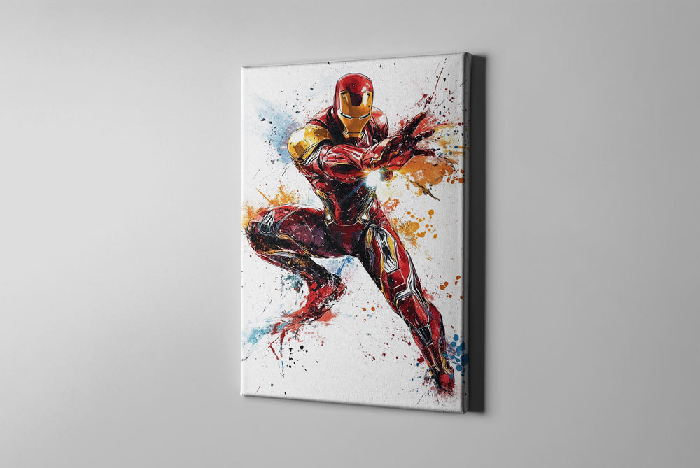 Ironman Watercolor Canvas, Ironman Gift, Ironman Poster, Ironman Art, Tony Stark Canvas, Tony Start Art, Tony Stark Poster, Superhero Art