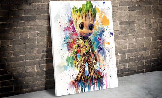 Groot Watercolor Canvas, Groot Gift, Groot Poster, Groot Art, Avengers Canvas, Avengers Art, Avengers Poster, Avengers Art