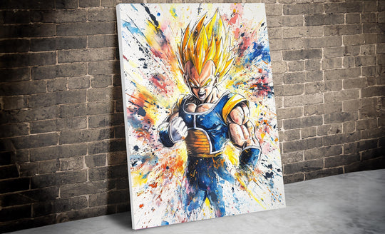 Vegeta Watercolor Canvas, Vegeta Gift, Vegeta Poster, Dragonball Poster, Dragonball Art, Dragonball Canvas