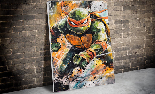 Fan Art, Michaelangelo Art, Turtles Gift, Turtles Poster, Michaelangelo Poster, Turtles Fan Art, Turtles Canvas, Watercolor