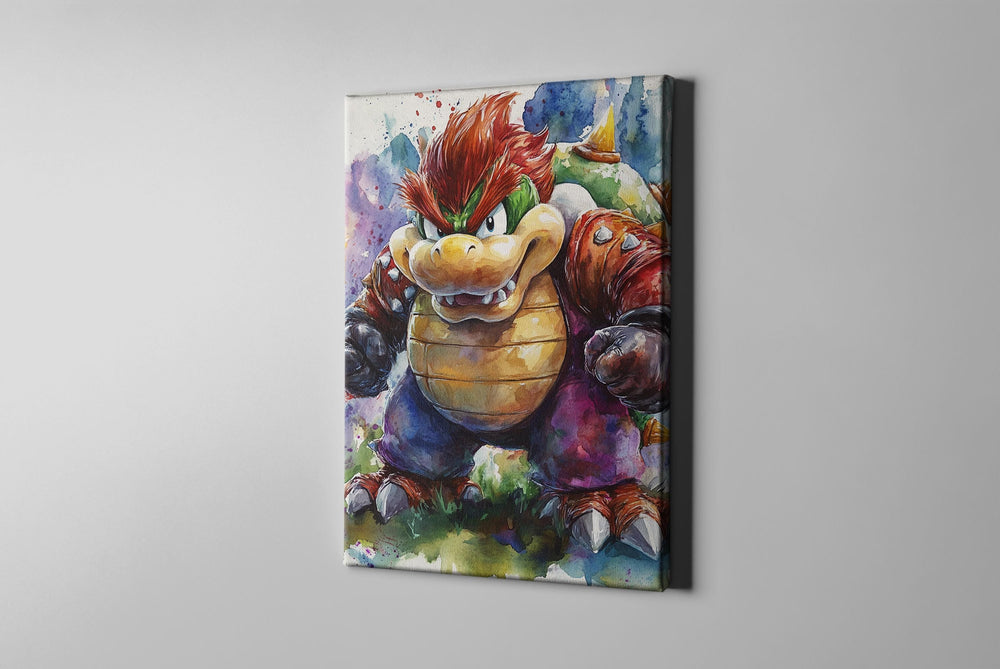 Bowser Canvas, Bowser  Art, Bowser Gift, Bowser Poster, Bowser Decor, Super Mario Art, Super Mario Gift