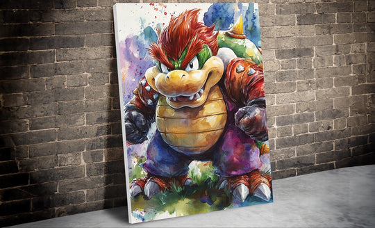 Bowser Canvas, Bowser  Art, Bowser Gift, Bowser Poster, Bowser Decor, Super Mario Art, Super Mario Gift