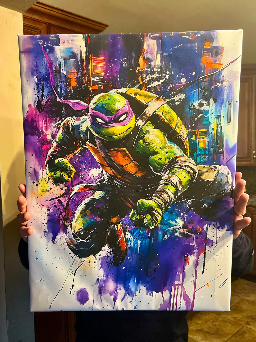 Fan Art, 4 Pieces, Raphael Art, Turtles Gift, Turtles Poster, Raphael Poster, Turtles Canvas, Watercolor, Leonardo, Michaelangelo, Donatello