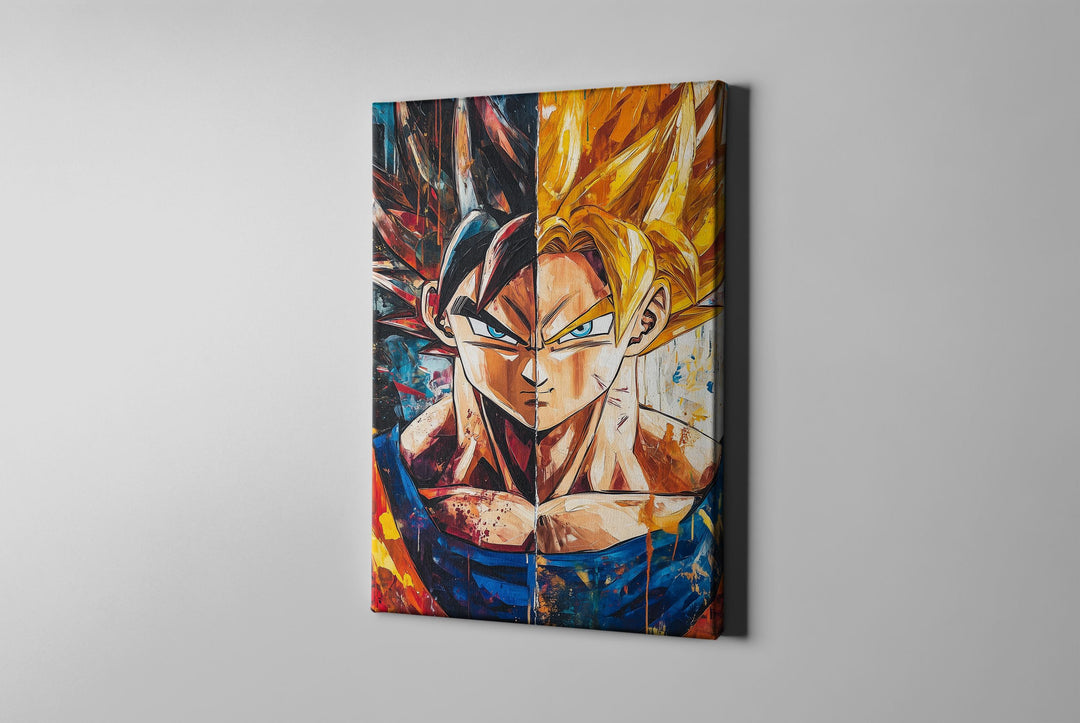 Goku Watercolor Canvas, Goku Gift, Goku Poster, Dragonball Poster, Dragonball Art, Dragonball Canvas, Super Saiyan Goku