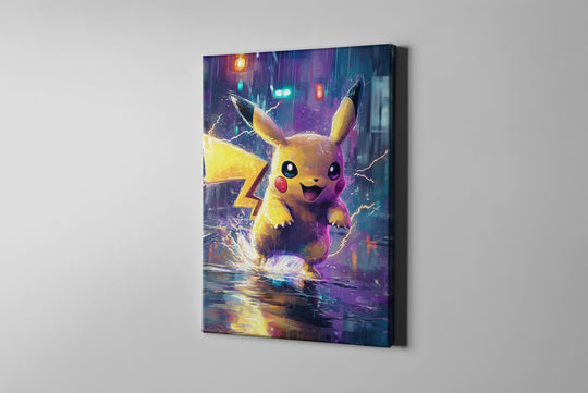 Pikachu Watercolor Canvas, Pikachu Gift, Pikachu Art, Pikachu Poster, Pokemon Poster, Pokemon Art, Pikachu Room Decor, Pokemon Gift